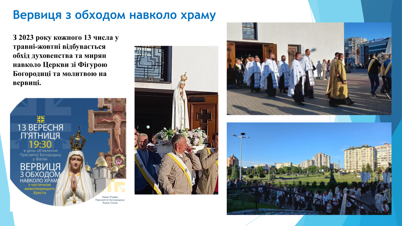 Вервиця з обходом навколо храму зі Фігурою Богородиці
